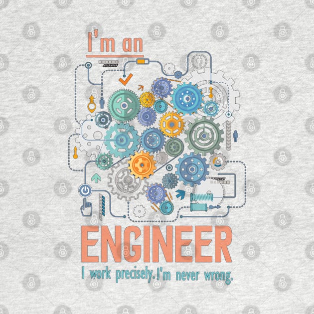 Engineer t-shirt  I work precisely  Engineer t shirt by KrasiStaleva